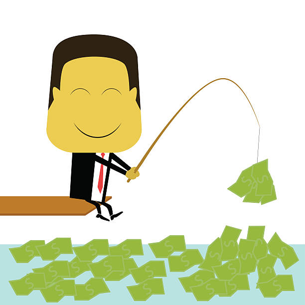istock Businessman fishing money 475221656