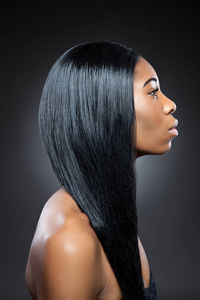 istock Black beauty with long straight hair 475224209