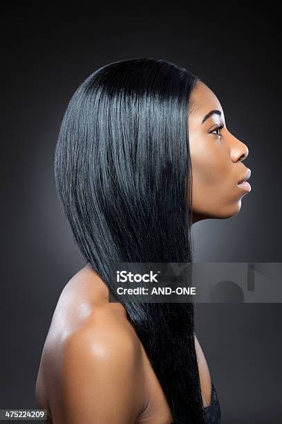 Black Beauty With Long Straight Hair Stock Photo - Download Image Now - Afro Hairstyle, Straight Hair, Adult