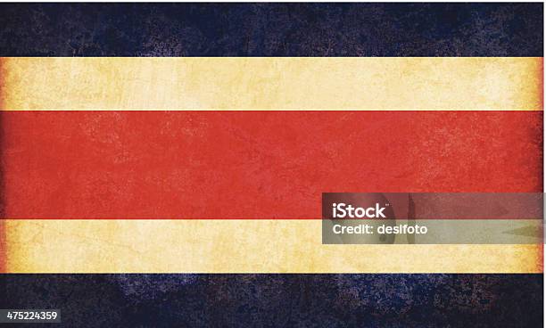 Flaga Kostaryki Grunge - Stockowe grafiki wektorowe i więcej obrazów Brudny - Brudny, Flaga, Kostaryka