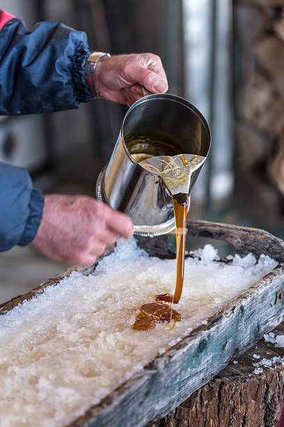 istock Maple Sugar Taffy on Snow at Sugar Shack 475224748