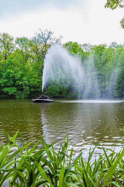 istock lake with fountain 475225092