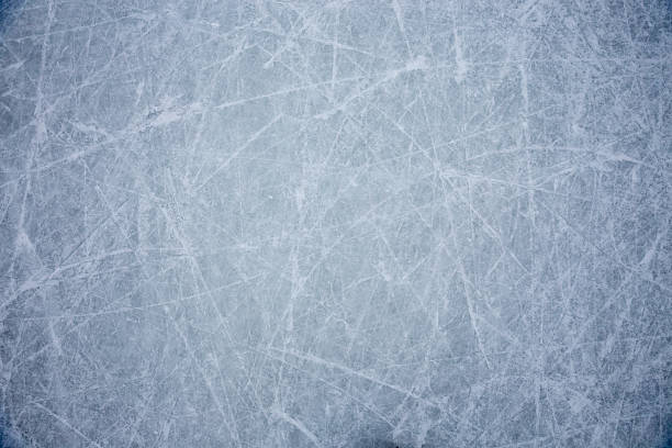 Ice floor with scratches from hockey and skating ice background with marks from skating and hockey ice rink stock pictures, royalty-free photos & images