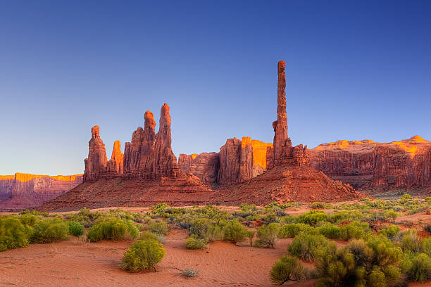 The Totem Pole The Totem Pole red rock formation in Monument Valley, Arizona kayenta photos stock pictures, royalty-free photos & images