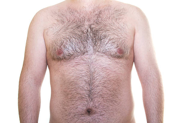 hairy chest stock photo