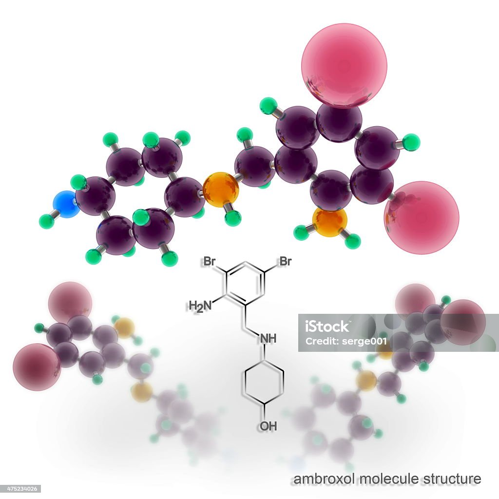 Estrutura Ambroxol Molécula - Foto de stock de 2015 royalty-free