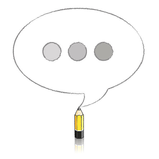 illustrations, cliparts, dessins animés et icônes de dessin au crayon jaune avec ellipsis discours ballon ovale - mathematical symbol mathematics pencil sharp