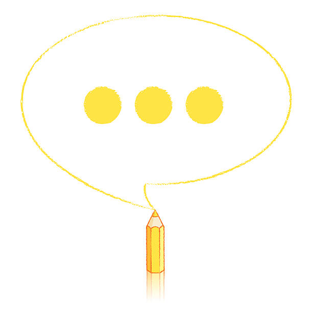 желтый карандаш рисунок овал speech balloon - mathematical symbol mathematics pencil sharp stock illustrations