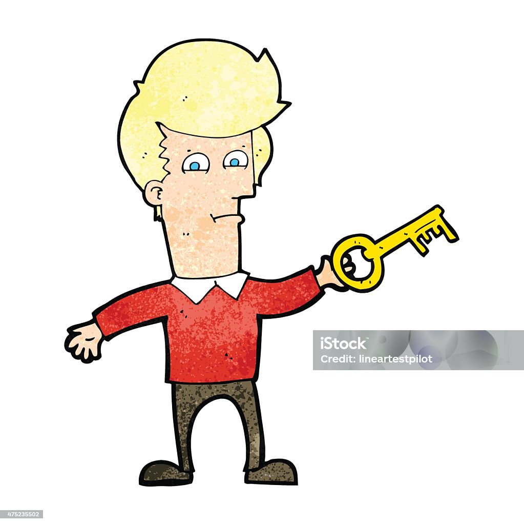 Key Man Animation Cartoon Man With Key Stock Illustration - Download Image Now - 2015 ...