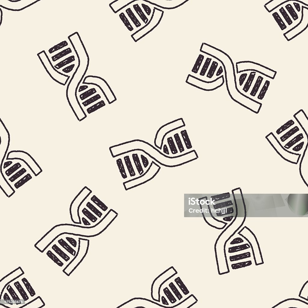 Dna Pattern Backround Doodle Dna Seamless Pattern Background Stock Illustration - Download ...