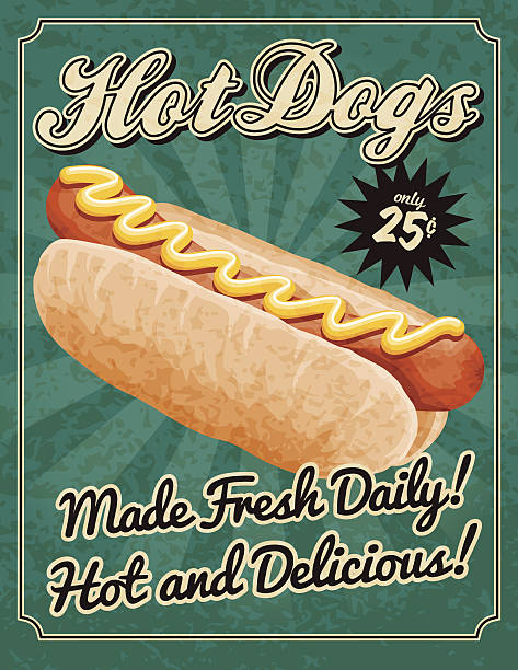 7,500+ Vintage Hot Dog Stock Illustrations, Royalty-Free Vector