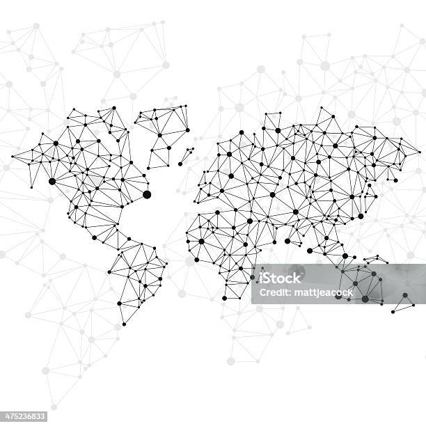 Globales Netzwerk Stock Vektor Art und mehr Bilder von Abstrakt - Abstrakt, Big Data, Bildkomposition und Technik