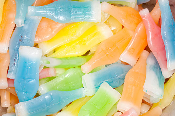 Wax Bottle Candy Treats stock photo