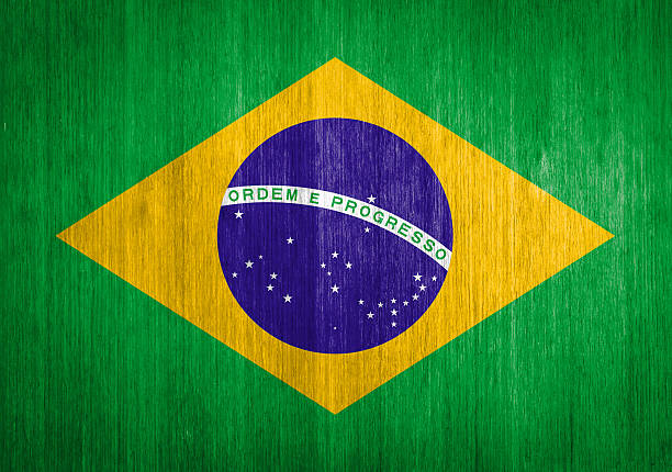 istock Brazil Flag on wood background 475239059