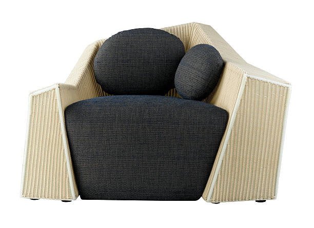 istock Rattan armchair with cushion isolated 475240096