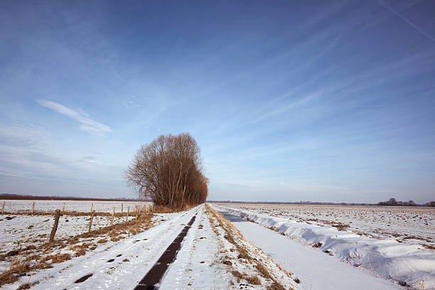 istock Winter landscape with biking path in snow 475240259