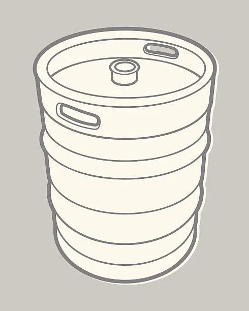 Vector illustration of Beer Keg