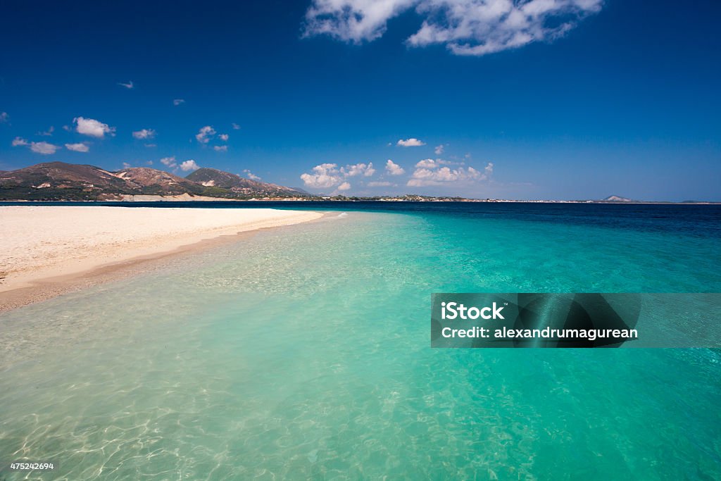 Empty Sandy Beach Sandy Beach - Zakynthos - Greece Beach Stock Photo