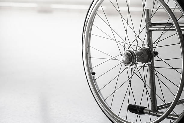 istock Empty wheelchair parked in hospital hallway 475248458
