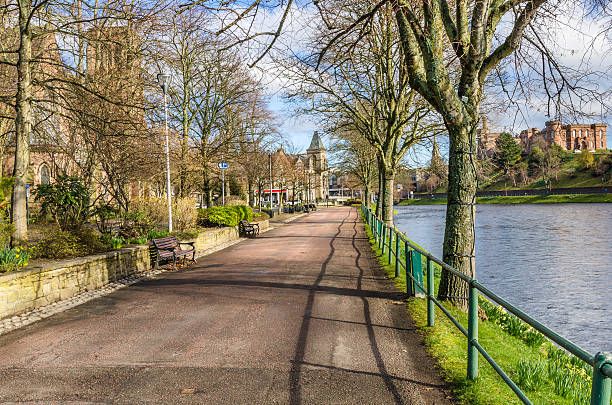 Riverside Footpath on a Winter Sunny Day