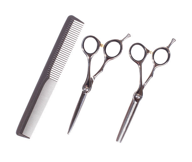 istock Professional hairdresser tools isolated on white - Stock image 475248832