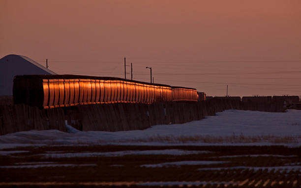 canadian ferroviária de comboio - containerisation imagens e fotografias de stock