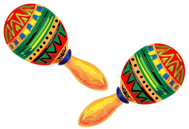 Vector illustration of Maracas