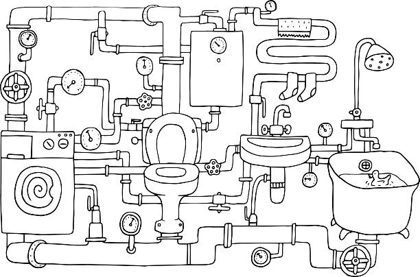 위생 엔지니어링 - sanitary engineering stock illustrations