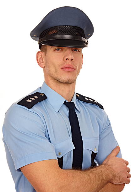 istock Portrait of young policeman 475259137