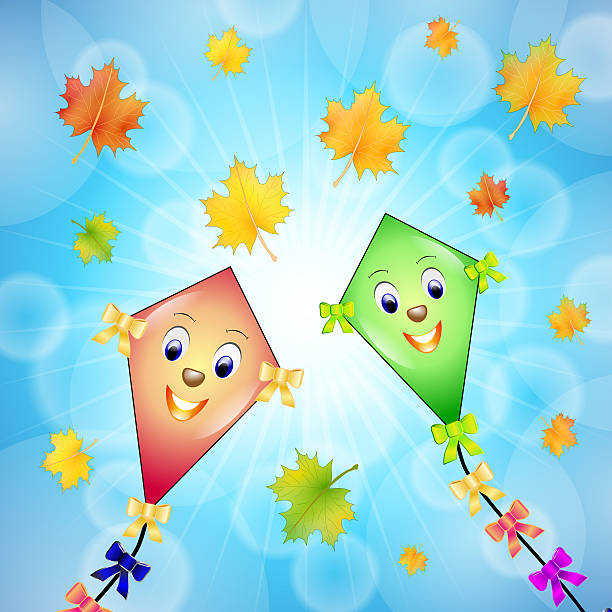 kite on sky in autumn background