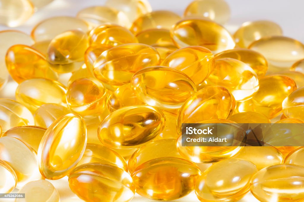 Primrose oil capsules 2015 Stock Photo