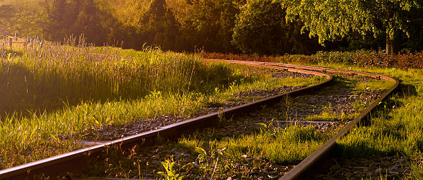 istock Railroad tracks to Sunset 475262298