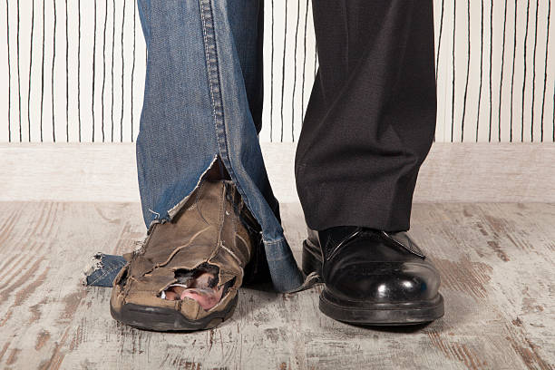 Rich And Poor Stock Photo - Download Image Now - Poverty, Wealth, Shoe -  iStock
