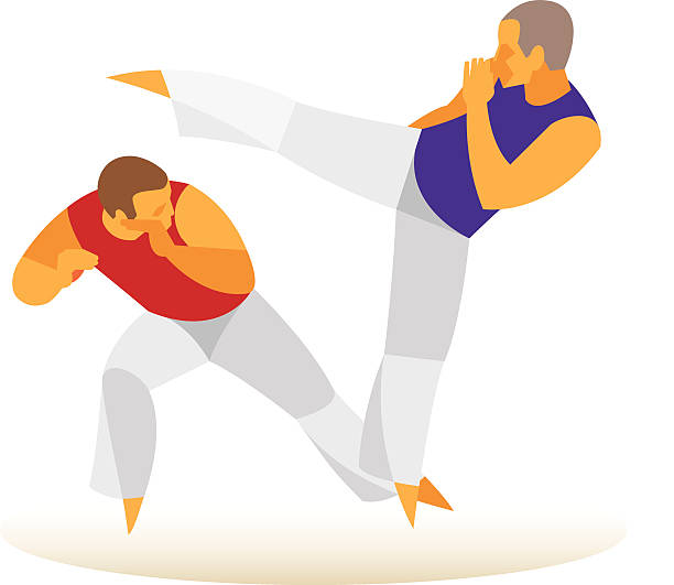 ilustrações de stock, clip art, desenhos animados e ícones de brasileira artes marciais - capoeira brazilian culture dancing vector