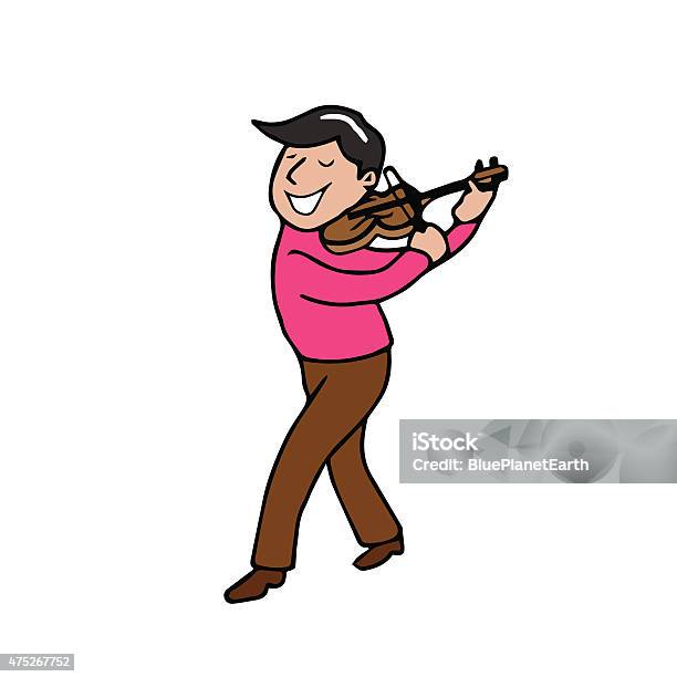 Man Playing Violin Stock Illustration - Download Image Now - 2015, Adult, Backgrounds