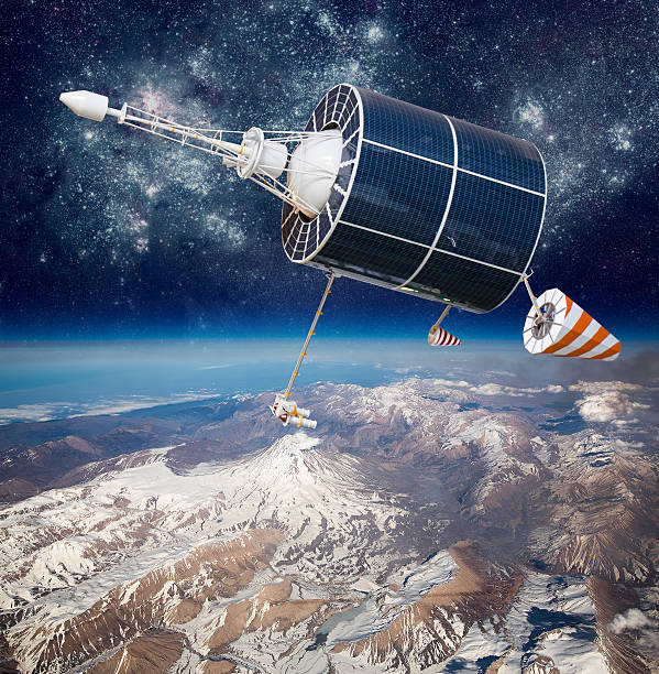 istock Space satellite over the planet earth 475276610