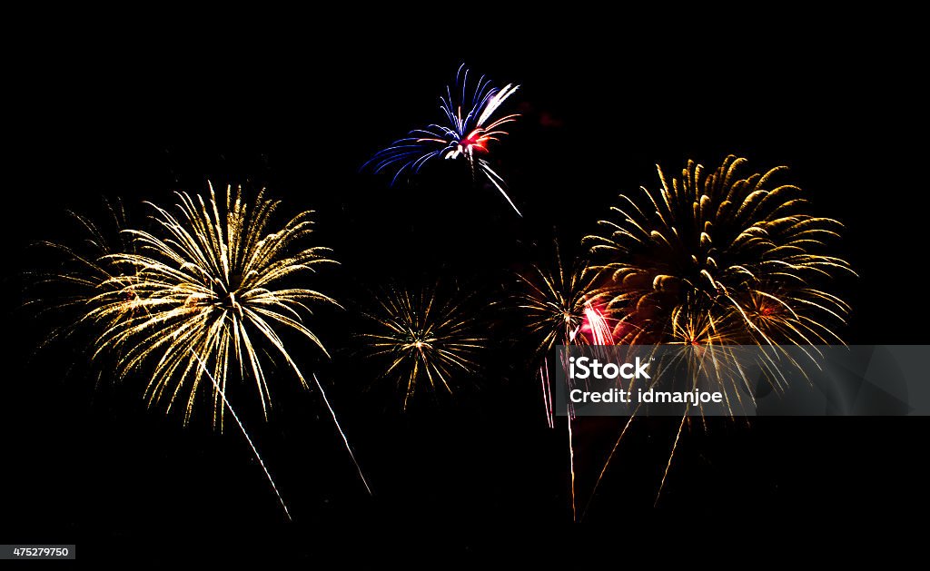 Beautiful firework Beautiful firework show for celebration. 2015 Stock Photo