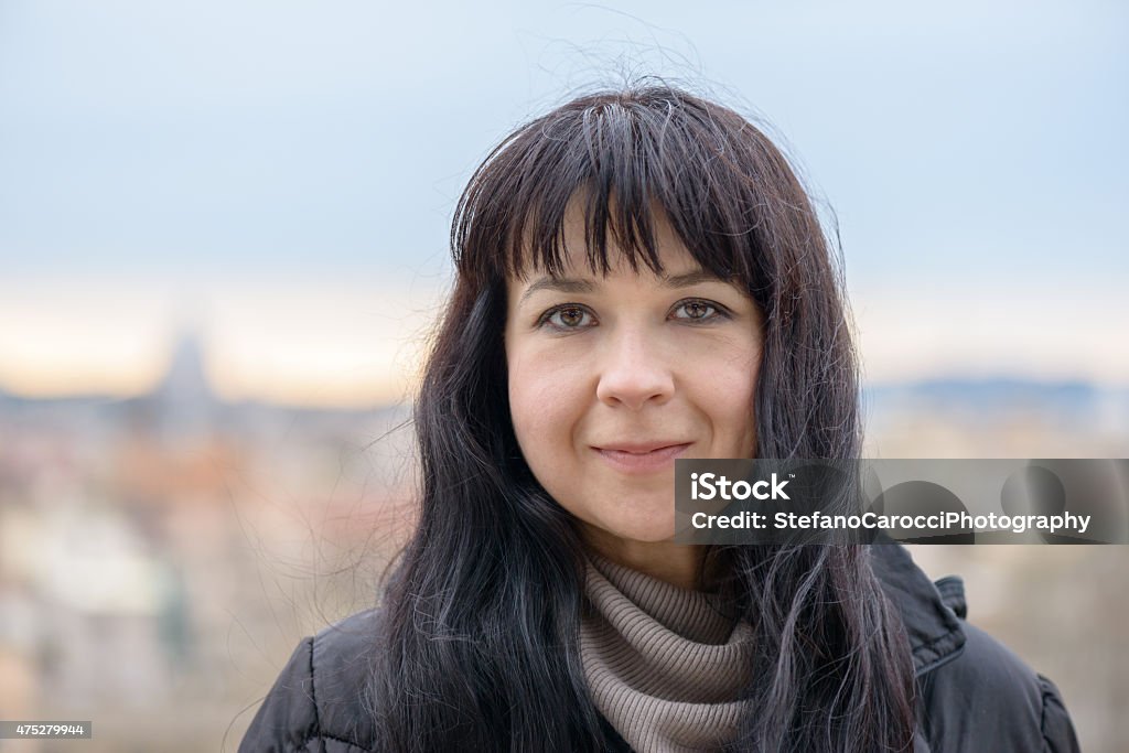 Girl portrait Portrait of a nice ukrainian girl visiting Rome 2015 Stock Photo