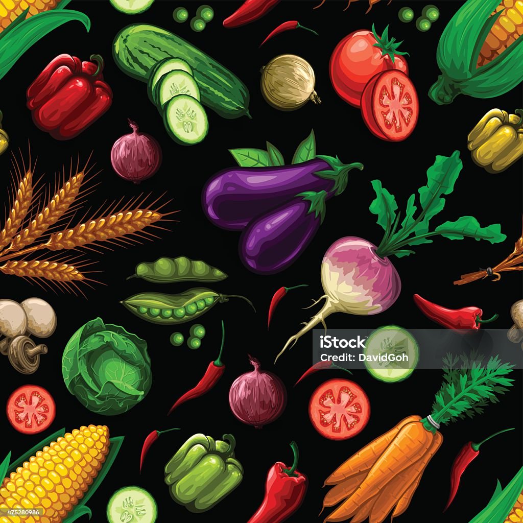 Vegitable Pattern Seamless Vegetable Pattern Stock Illustration - Download Image Now ...