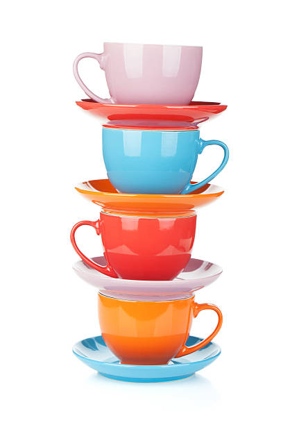 istock Set of colorful cups 475291218