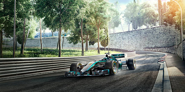 istock open-wheel single-seater racing car Racing Car on the track 475292684
