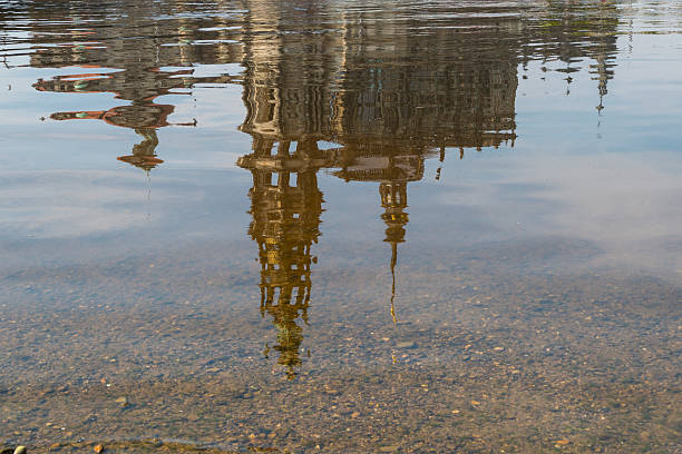 istock Dresden Hofkirche mirroring in the river Elbe at low water 475293140