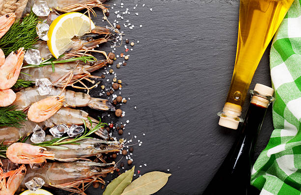 istock Fresh prawns with spices and condiments 475301706