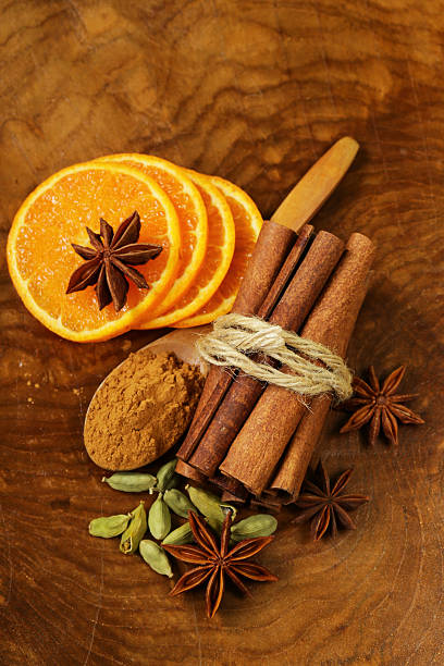istock fragrant cinnamon sticks, star anise, cardamom and orange 475303090