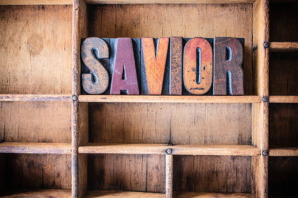 istock Savior Concept Wooden Letterpress Theme 475303746