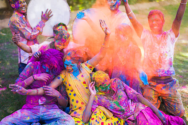 Holi Festival in India stock photo