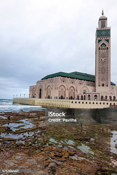 Hassan Ii Mosque With Minaret Casablanca Morocco Atlantic North Africa Stock Photo - Download Image Now