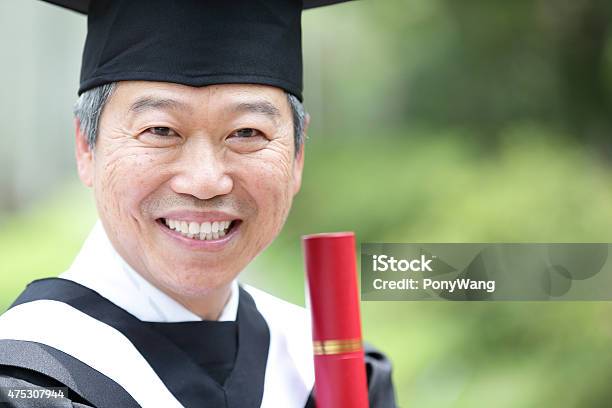 Senior Happy Graduates Student Stock Photo - Download Image Now - 2015, Achievement, Adult