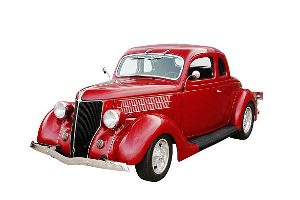 istock Auto Car - 1936 Ford Red Two Door Clipping Path 475308124