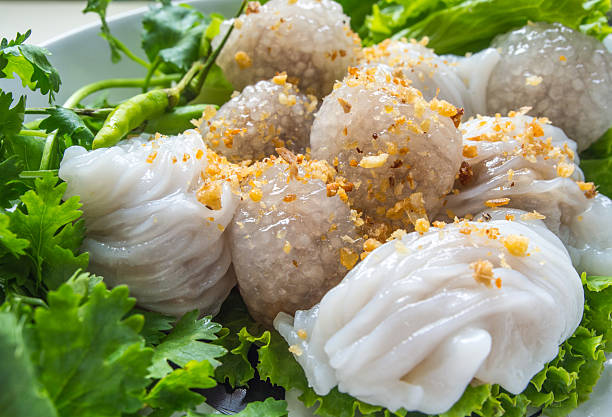 istock Sago pork and steamed rice-skin dumplings. 475308618